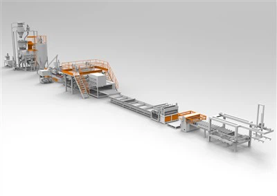 Linha de produção de piso LVT